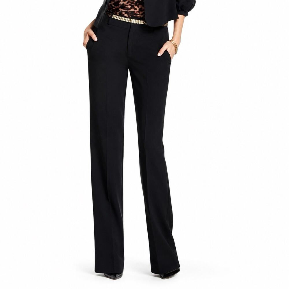 Cabi Keaton Trouser Womens Size 4 Black Straight Leg Stretch Dress Pants 3108R
